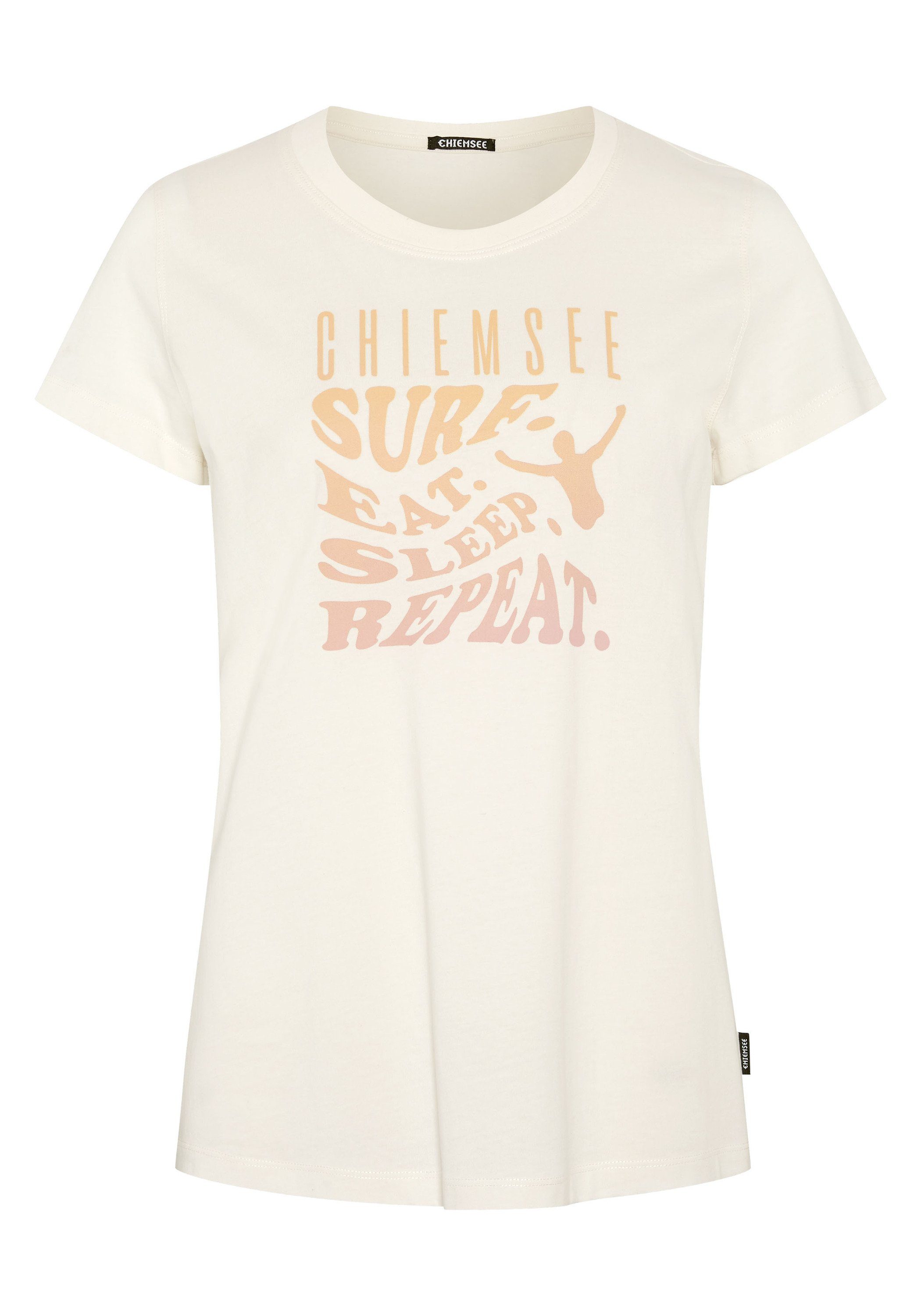 Chiemsee Print-Shirt T-Shirt mit Schriftzug 1 11-4202 Star White