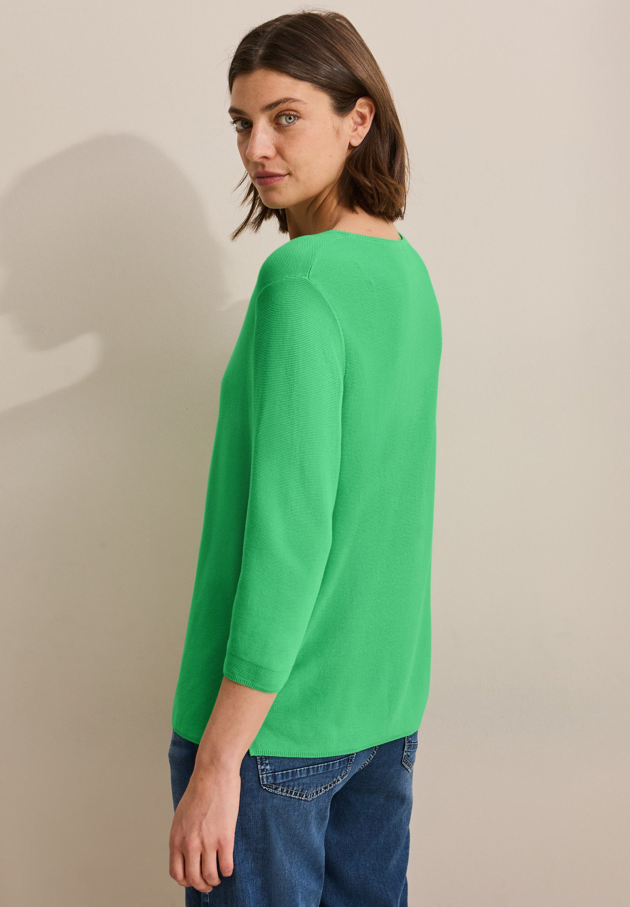 CECIL Strickpullover mit 3/4-Arm und Rundhals günstig online kaufen