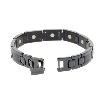 JuwelmaLux Armband JuwelmaLux Magnetarmband Titan Ionen schwarz plattiert, Carbon effekt (kein Set, 1-tlg., kein Set)