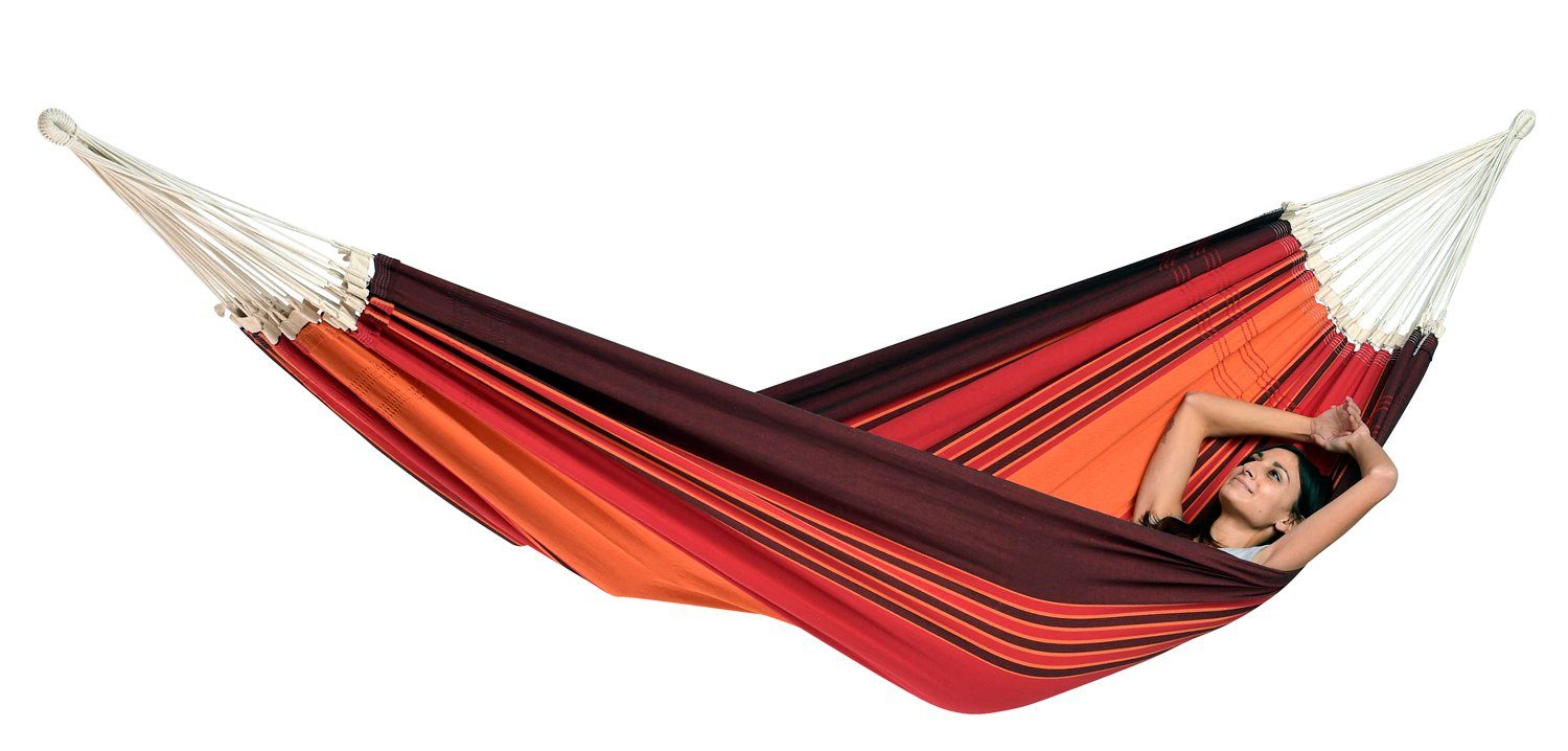 Amazonas Hängematte XXL Paradiso (Liegefläche ca. 250 x 175 cm, Belastbarkeit max. 200 kg), Handgefertigt, aus recycelten Materialien
