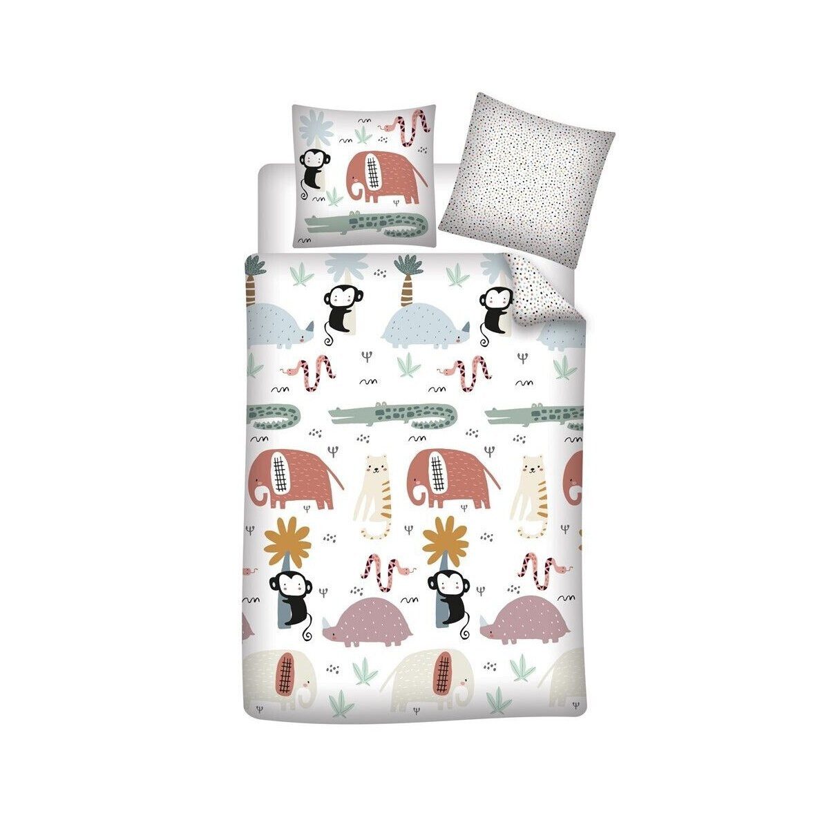 Bettwäsche Kinder-Bettwäsche Set mit Tierdesigns 140x200cm, 65x65cm