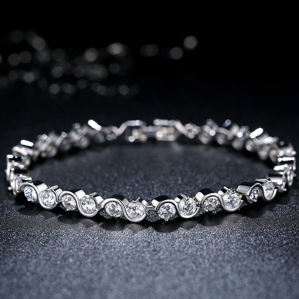 Kim Johanson Tennisarmband Lucy (1-tlg), mit Zirkonia Kristalle günstig online kaufen