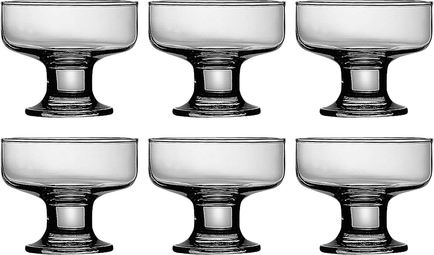 Pasabahce Eisschale – 6er Set Becher aus Glas Iceville für EIS, Salat, Dessert, Beilage, (6-tlg)