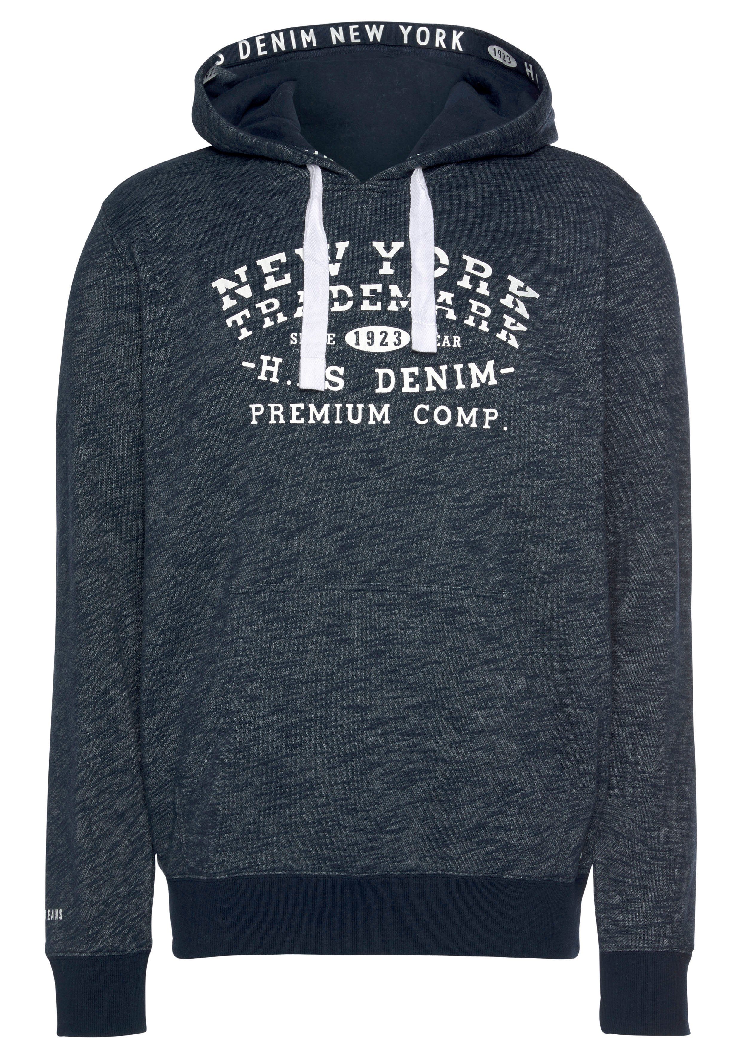 H.I.S Kapuzensweatshirt Langarm, lockere Passform, mit Print, Kapuze