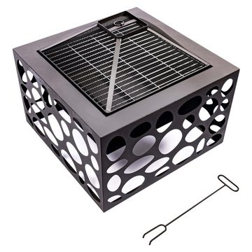 REDFIRE® Feuerstelle Feuerstelle mit Grill Mikor Schwarz