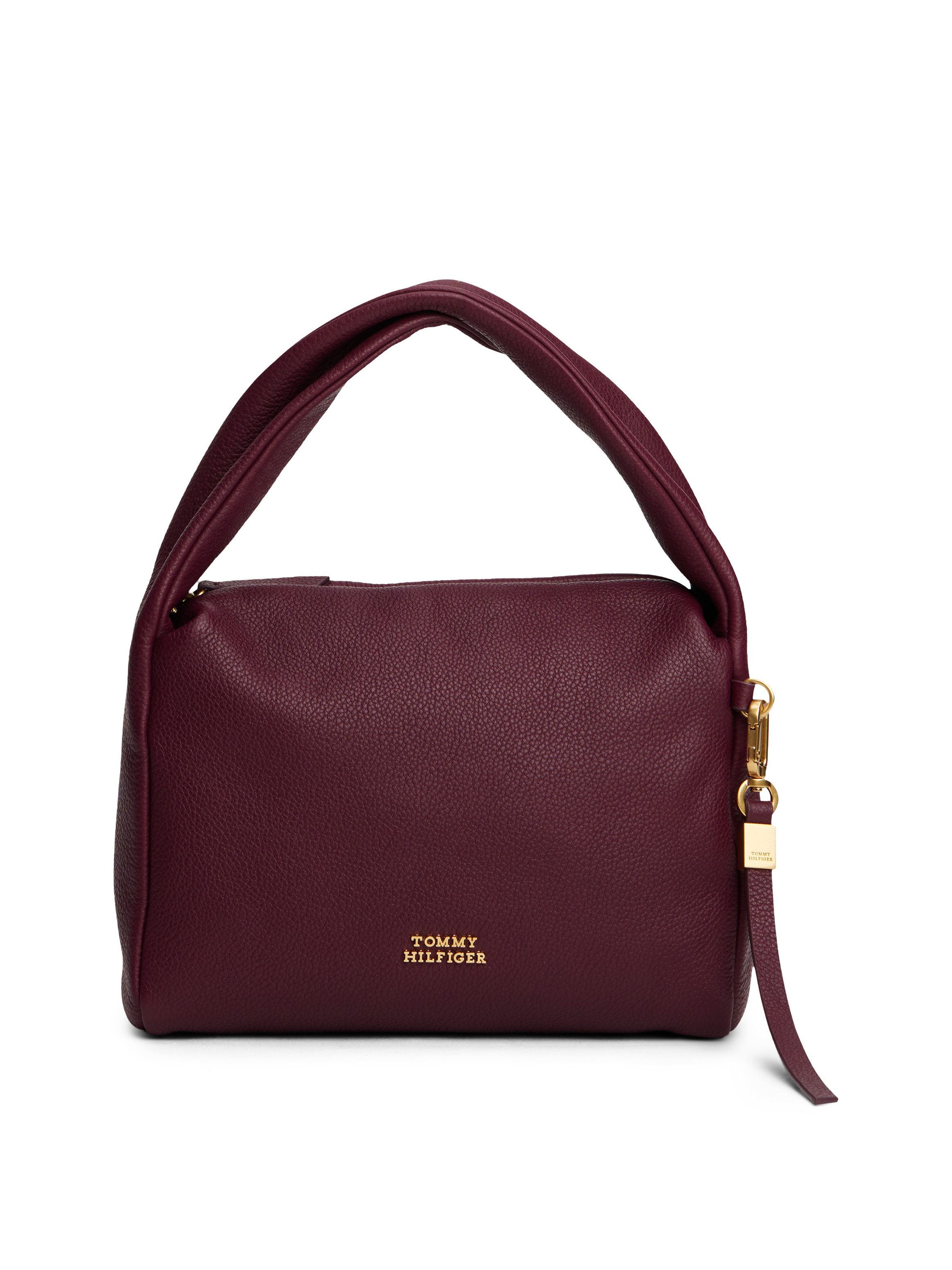 Tommy Hilfiger Schultertasche CITY LEATHER MINI BAG, Damen Tragetasche, Abendtasche mit breitem Tragegriff