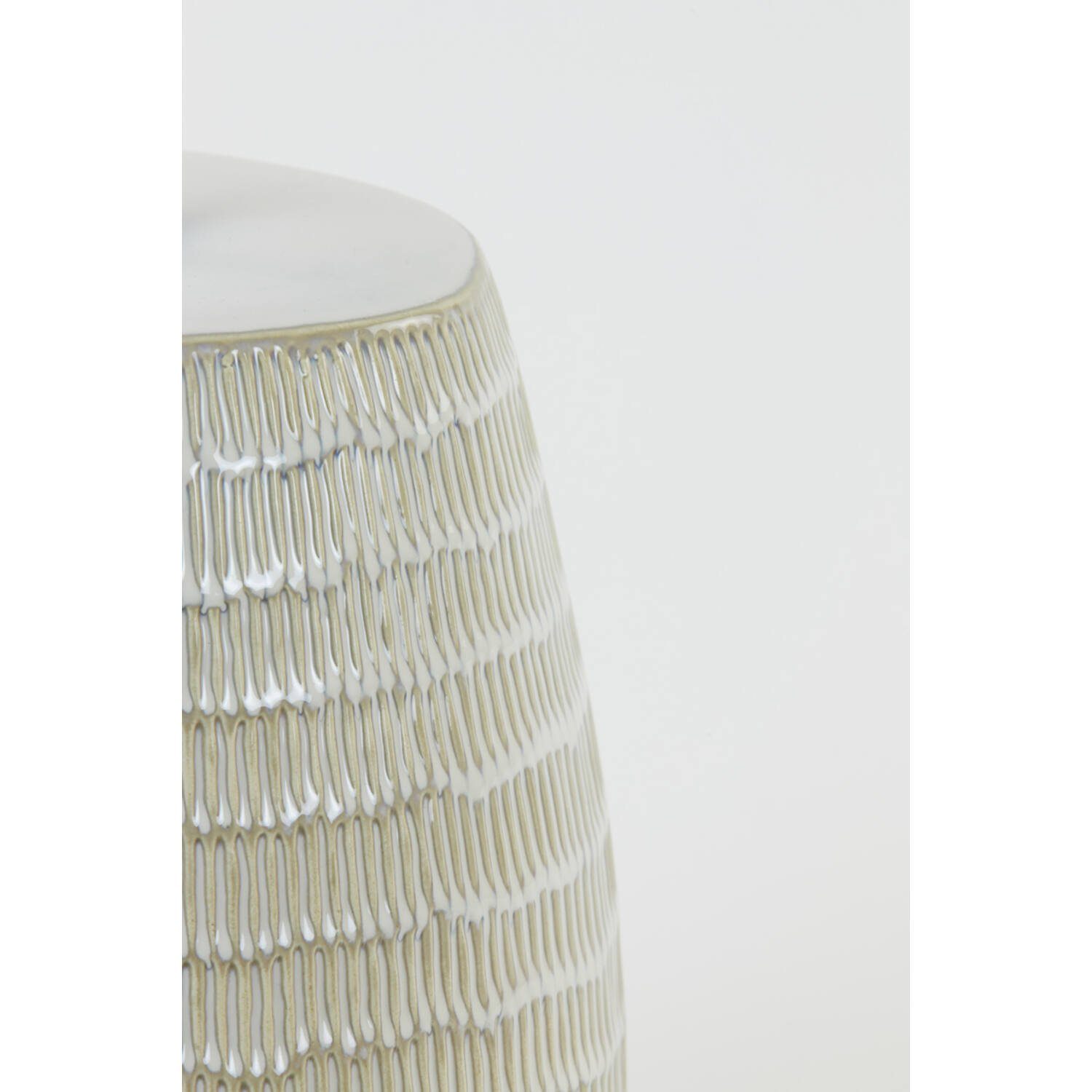 Keramik Living & Living Light & Light crème-beige Tischleuchte Lampenfuß Ø26x41,5 cm GIORGIA