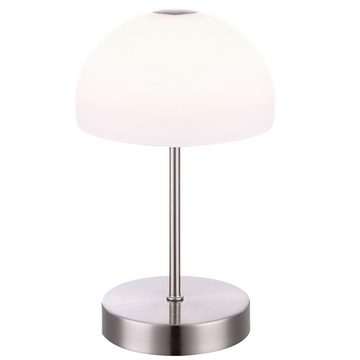 Globo LED Tischleuchte, LED-Leuchtmittel fest verbaut, Warmweiß, LED Nacht Tisch Lampe Glas Wohn Schlaf Zimmer Beleuchtung Touch