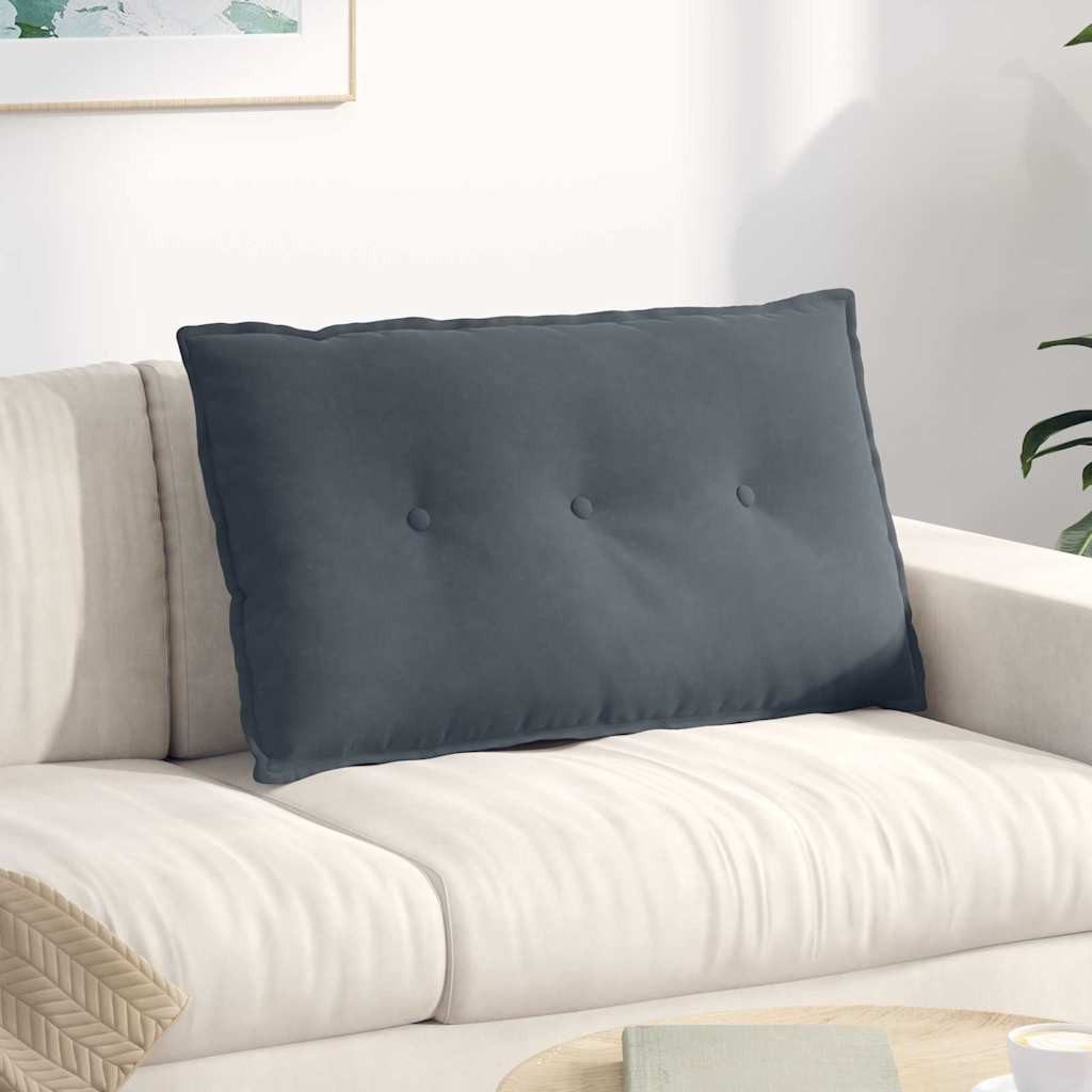 vidaXL Rückenkissen Rücken Kissen Dunkelgrau 80 x 50 cm Cordstoff, 1-tlg.