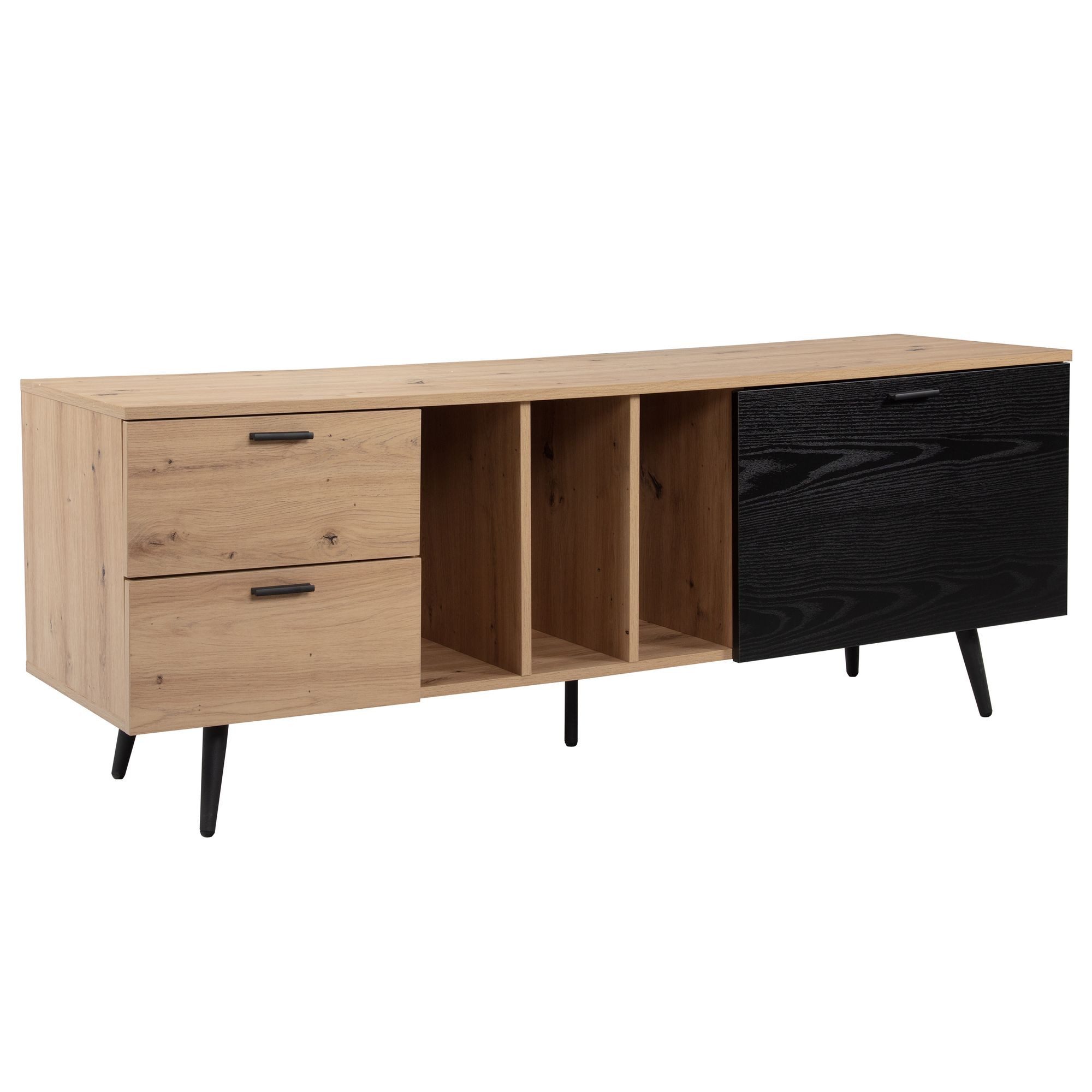 FINEBUY Lowboard FB56056 (zwei Schubladen, 150x55x40 günstig online kaufen