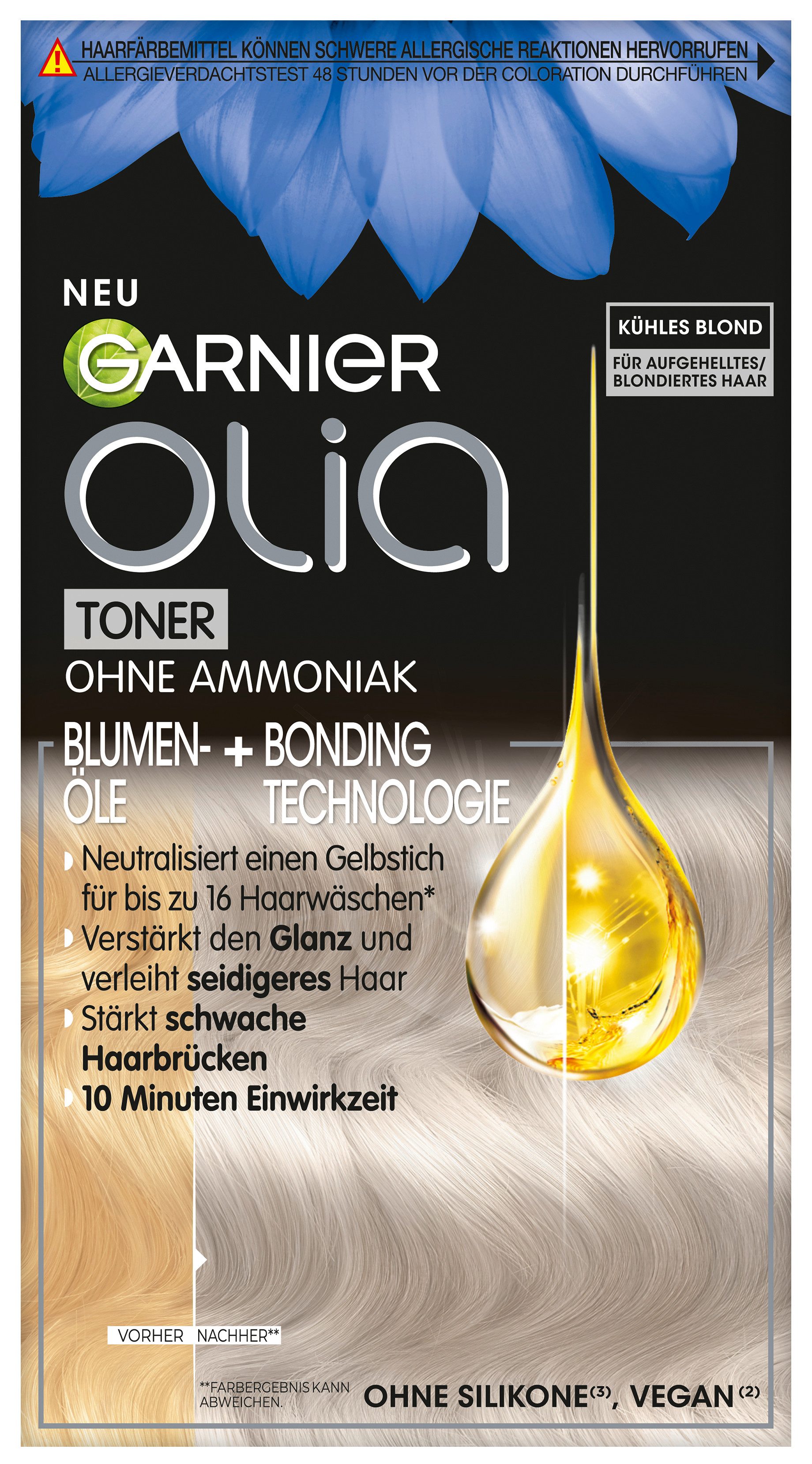 GARNIER Haartönung Garnier Olia Toner, Intensivtönung, bis zu 16 Haarwäschen, vegane Formel