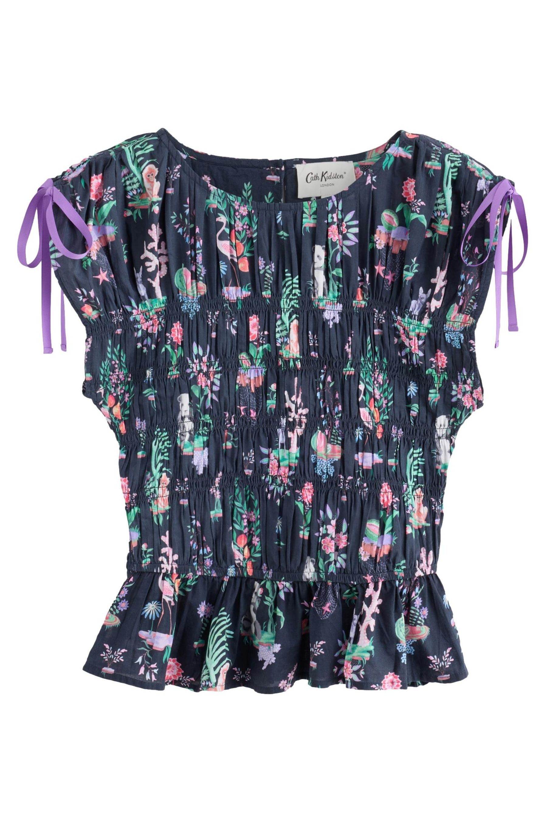 Cath Kidston Blusentop Cath Kidston Oberteil mit Schößchen und Print (1-tlg)