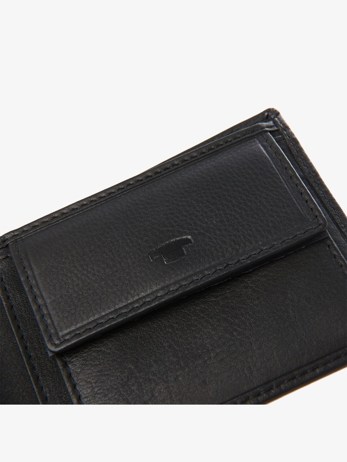 TOM TAILOR Geldbörse aus Leder Portemonnaie black / schwarz
