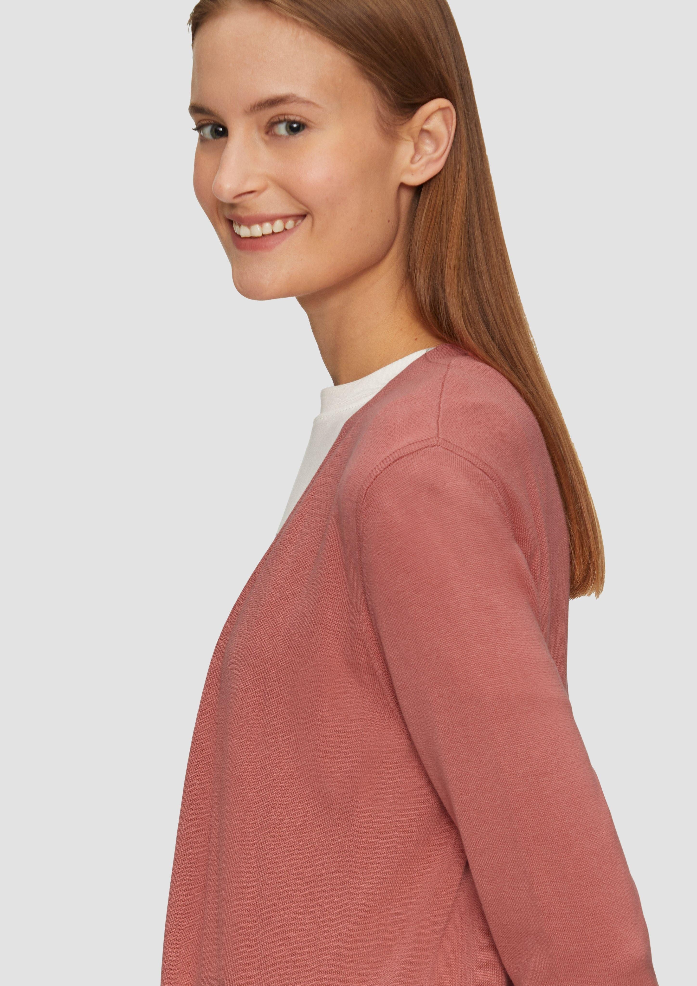 s.Oliver Strickjacke Offene Strickjacke aus Viskosemix günstig online kaufen