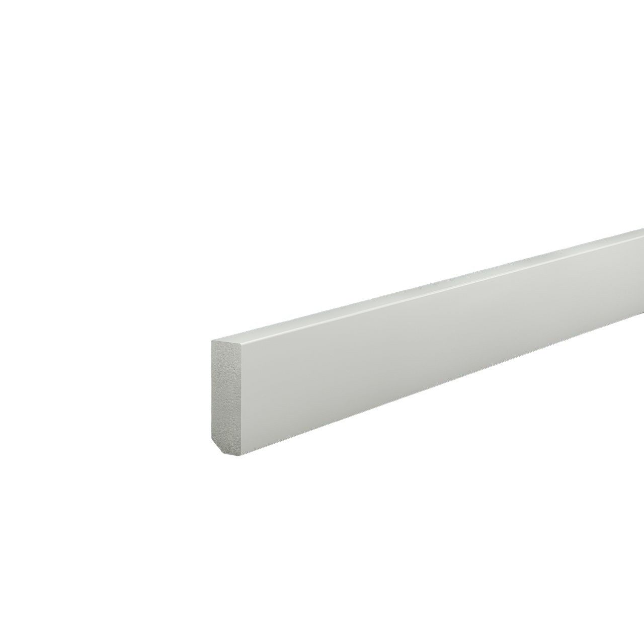 Südbrock Sockelleiste Sockelleiste 12 x 40 Kunststoff PVC Hartschaum RAL 9016, L: 250 cm, H: 4 cm, 1-St., feuchtigkeitsunempfindlich & dimensionsstabil