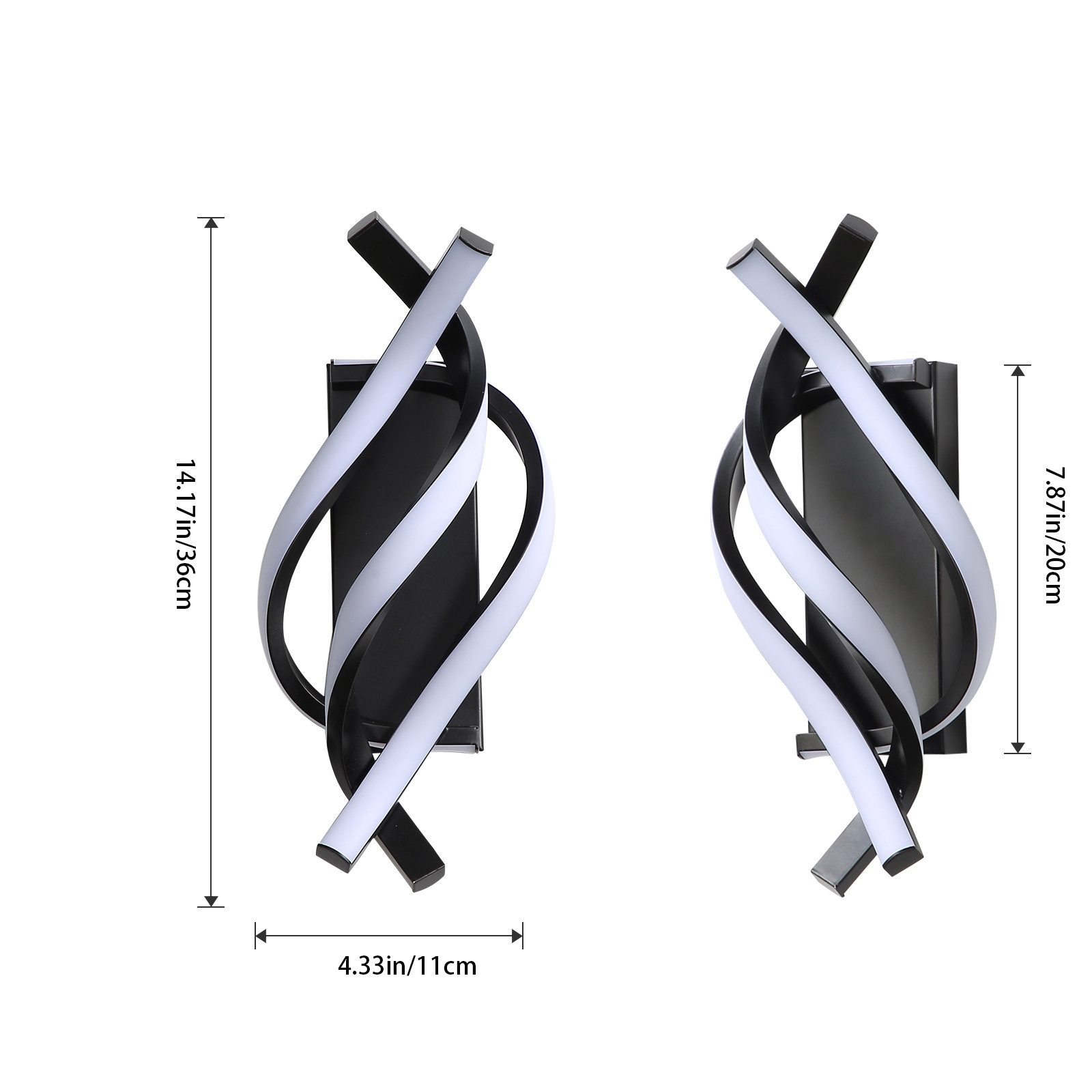 Goeco LED Wandleuchte LED Aluminium Wandleuchte, günstig online kaufen