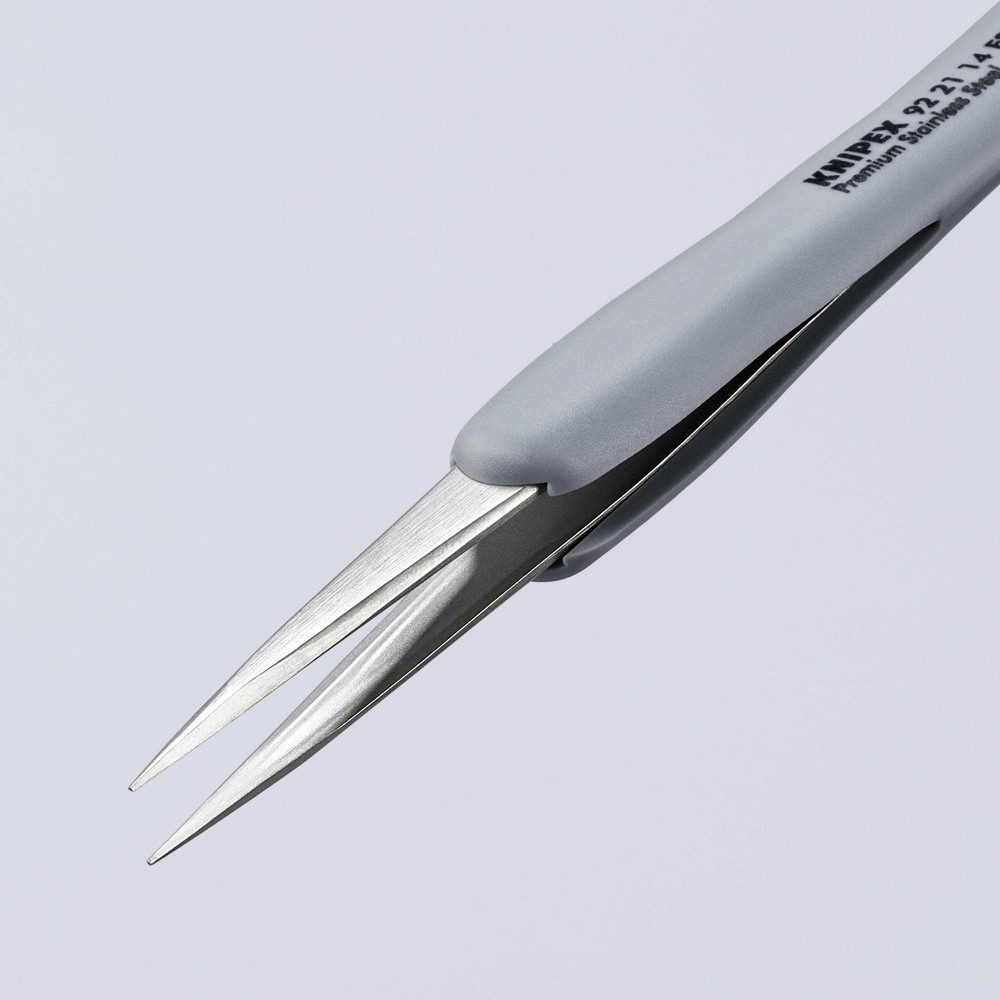 Knipex Pinzette Knipex 92 21 14 ESD ESD Präzisionspinzette Spitz 130 mm