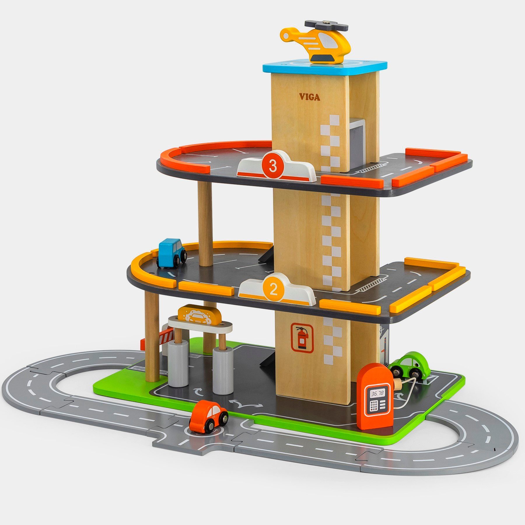 TikTakToo Spiel-Parkhaus Parkgarage mit Spielstraße, Autos, günstig online kaufen