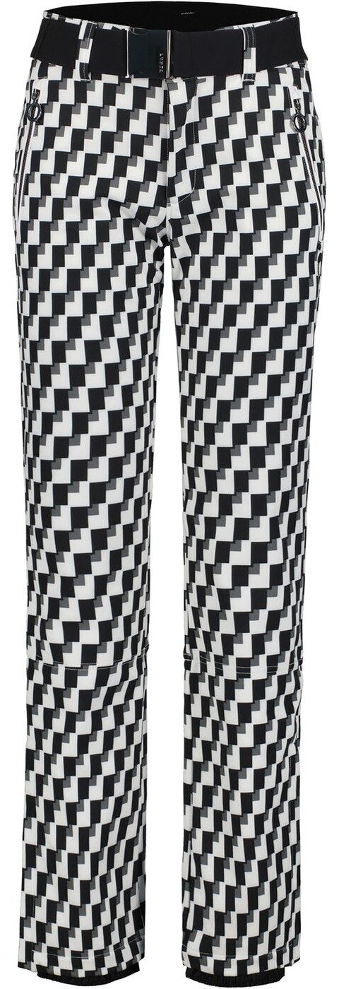 Luhta Bundfaltenhose LUHTA JOENTAUS SCHWARZ-WEISS