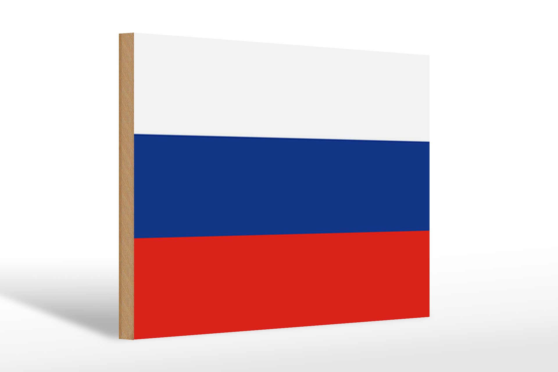 Femer GmbH Holzbild Flagge Russlands 30x20cm Flag of Russia, Flaggen (1 St), Glatte Holzfaserplatte (MDF), vorn beschichtet
