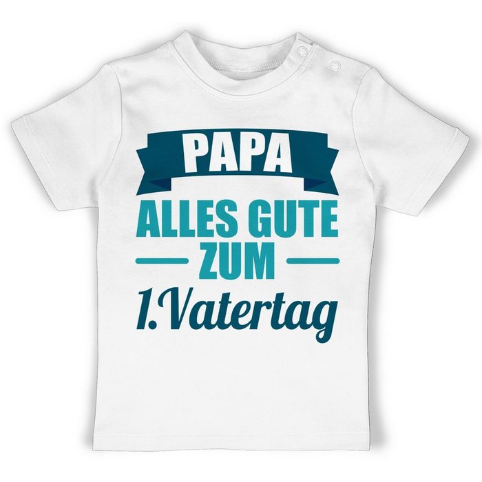 Shirtracer T-Shirt 1. Vatertag - Geschenk Vatertag Baby - Baby T-Shirt kurzarm geschenk für meinen papa