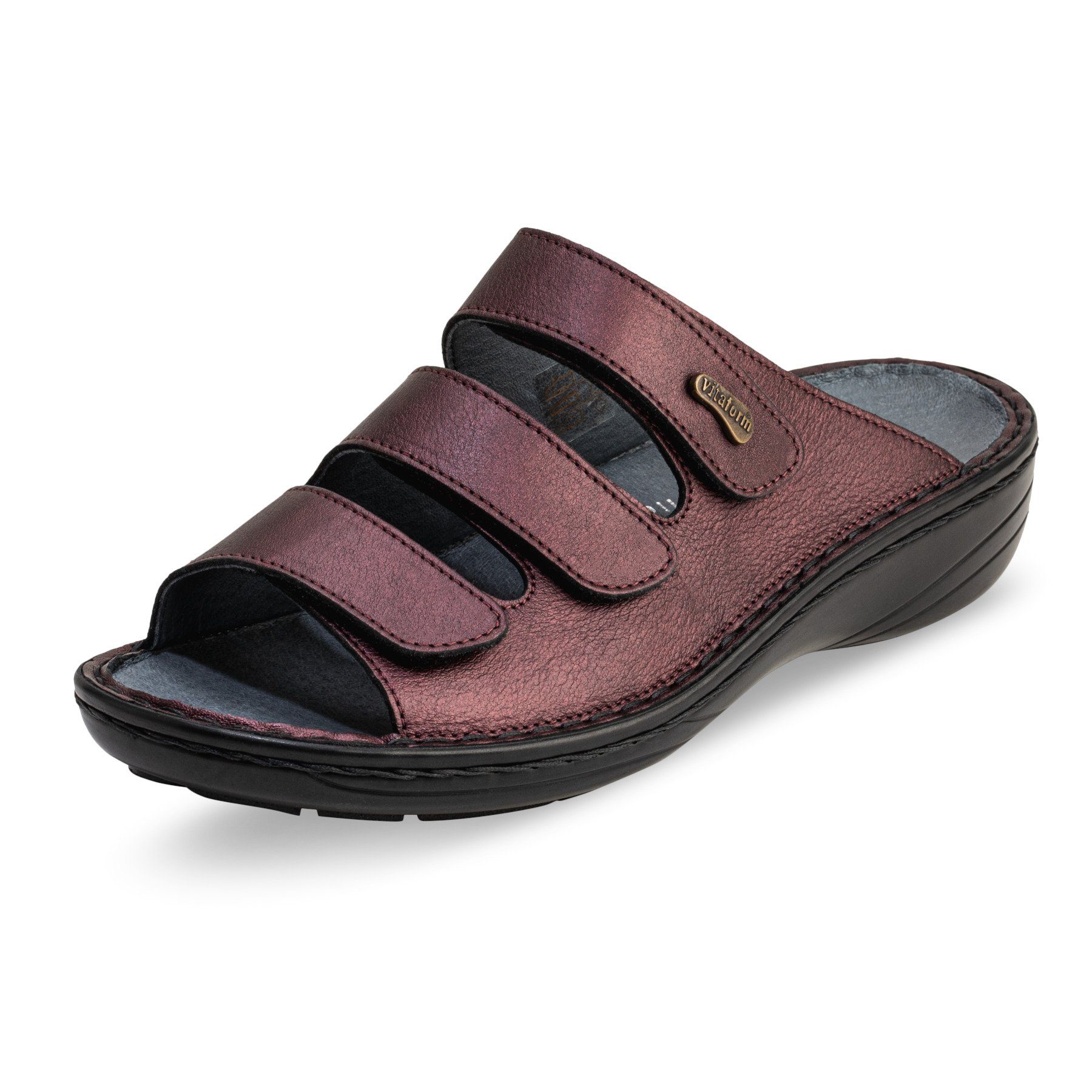 vitaform Damenschuhe Pantolette Nappaleder Pantolette bordeaux | Pantoletten