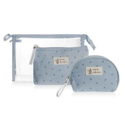 Sonia Originelli Umhängetasche Kosmetiktaschen Set maritim Anker Clutch Täschchen Schminkbeutel