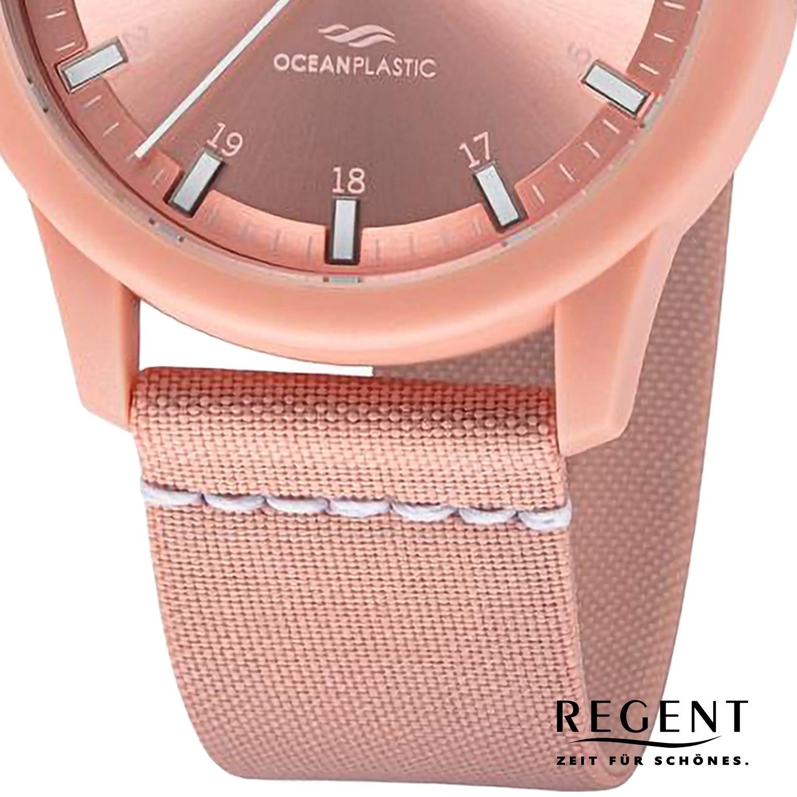 Herren Armbanduhr rund, Quarzuhr 40mm), Regent Armbanduhr Regent extra groß Analog, Herren Nylonarmband (ca.