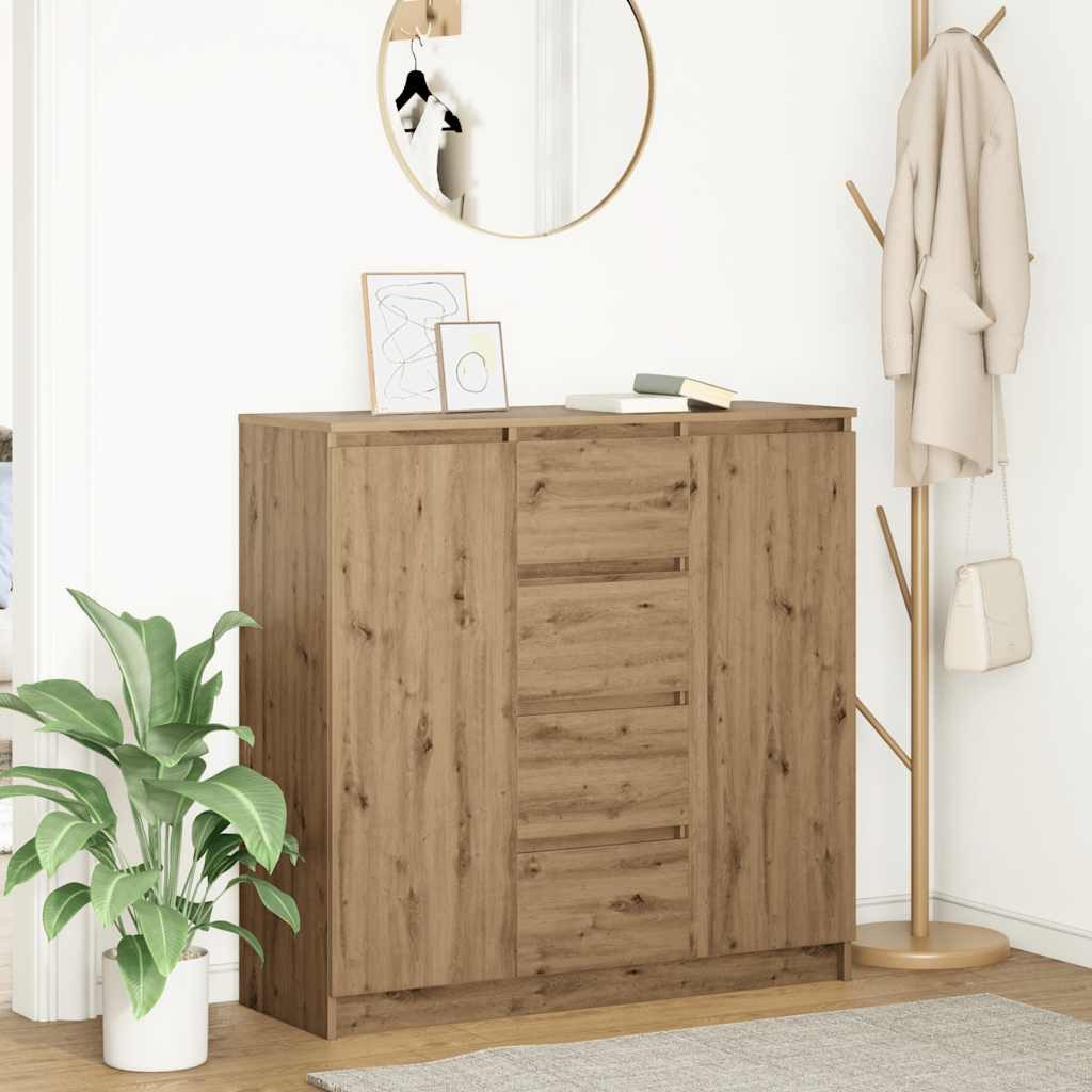 vidaXL Sideboard Sideboard mit Schubladen Artisan-Eiche 100,5x35x98,5 cm (1 St)