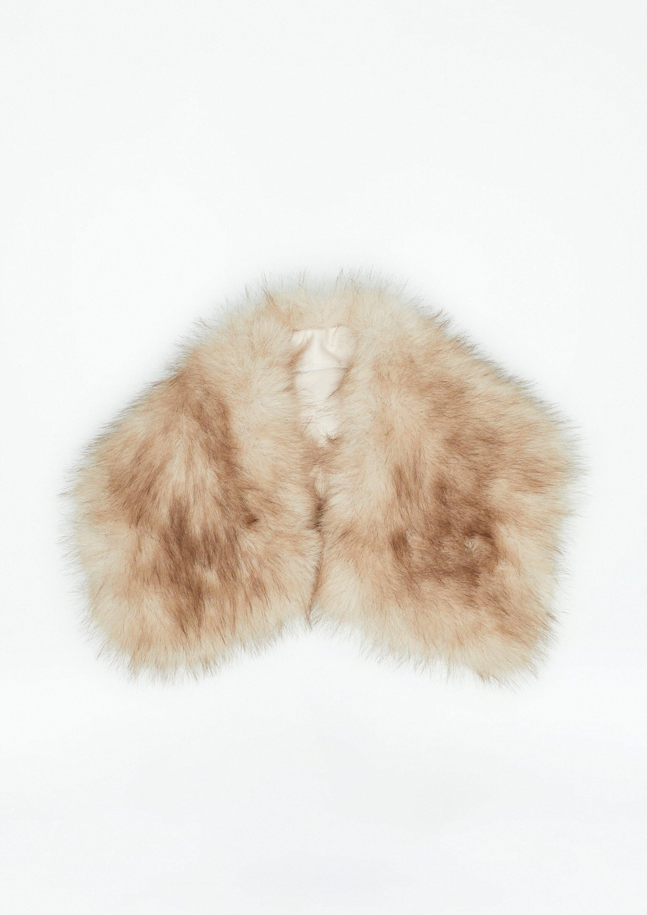 comma Schal Tuch, Fake-Fur-Kragen