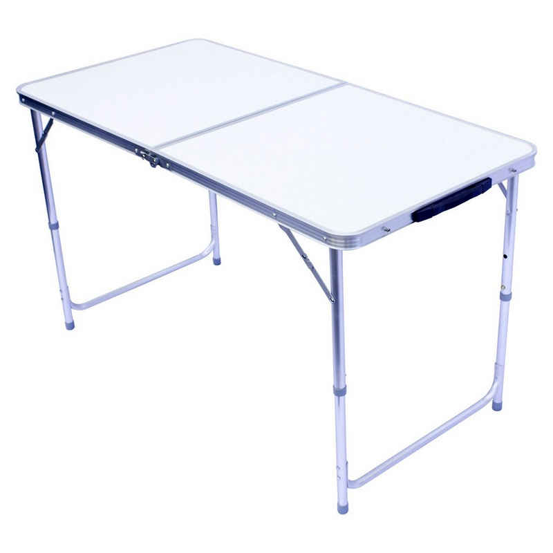 Goods+Gadgets Klapptisch »Camping-Tisch Multifunktionstisch« (Markttisch Tapeziertisch), Klappbarer Mehrzwecktisch - Klapp-Tisch Weiß