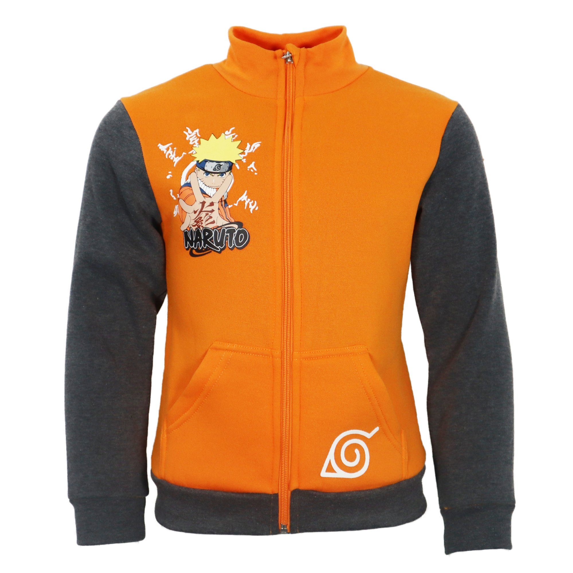 Orange Gr. Sweater Sporthose 140 98 bis Jacke, Hose Jogginganzug Naruto Joggingset Naruto Shippuden