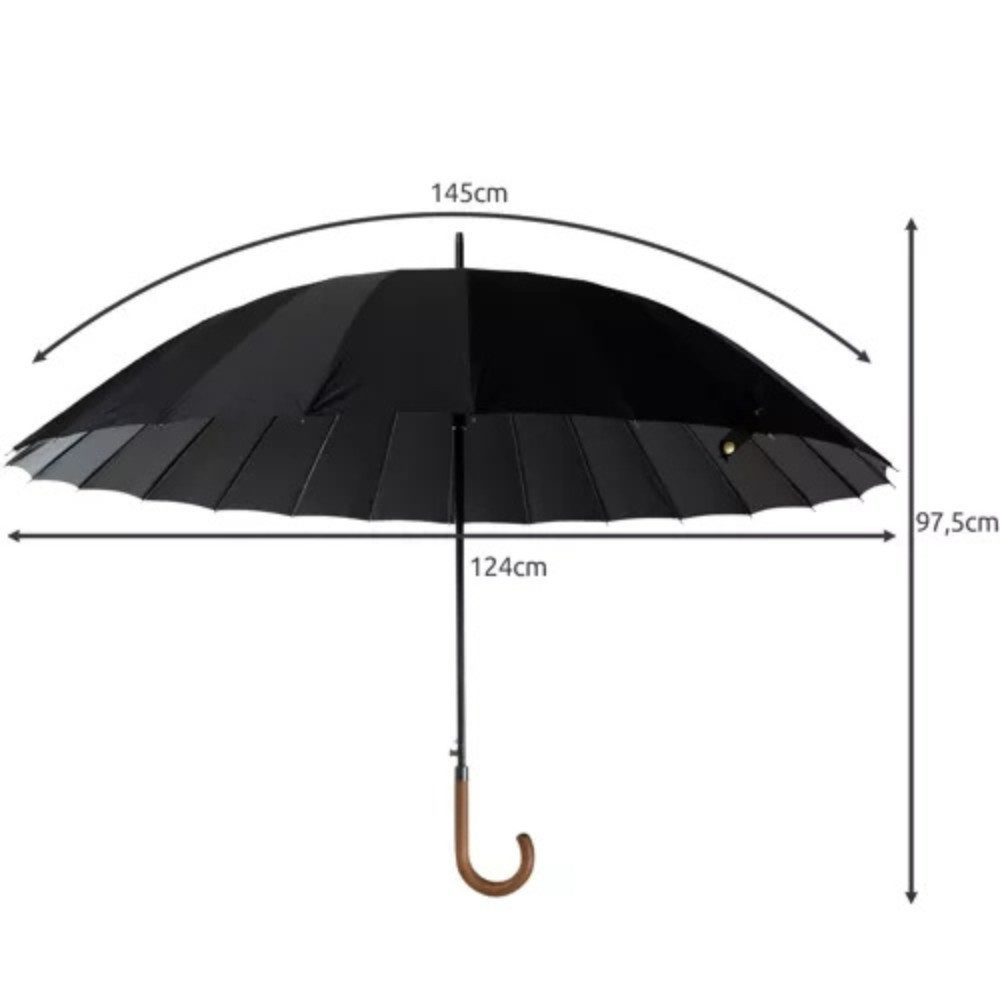 MALATEC Stockregenschirm Regenschirm 24 Drähte, 145 cm Durchmesser bieten optimalen Schutz für zwei Personen
