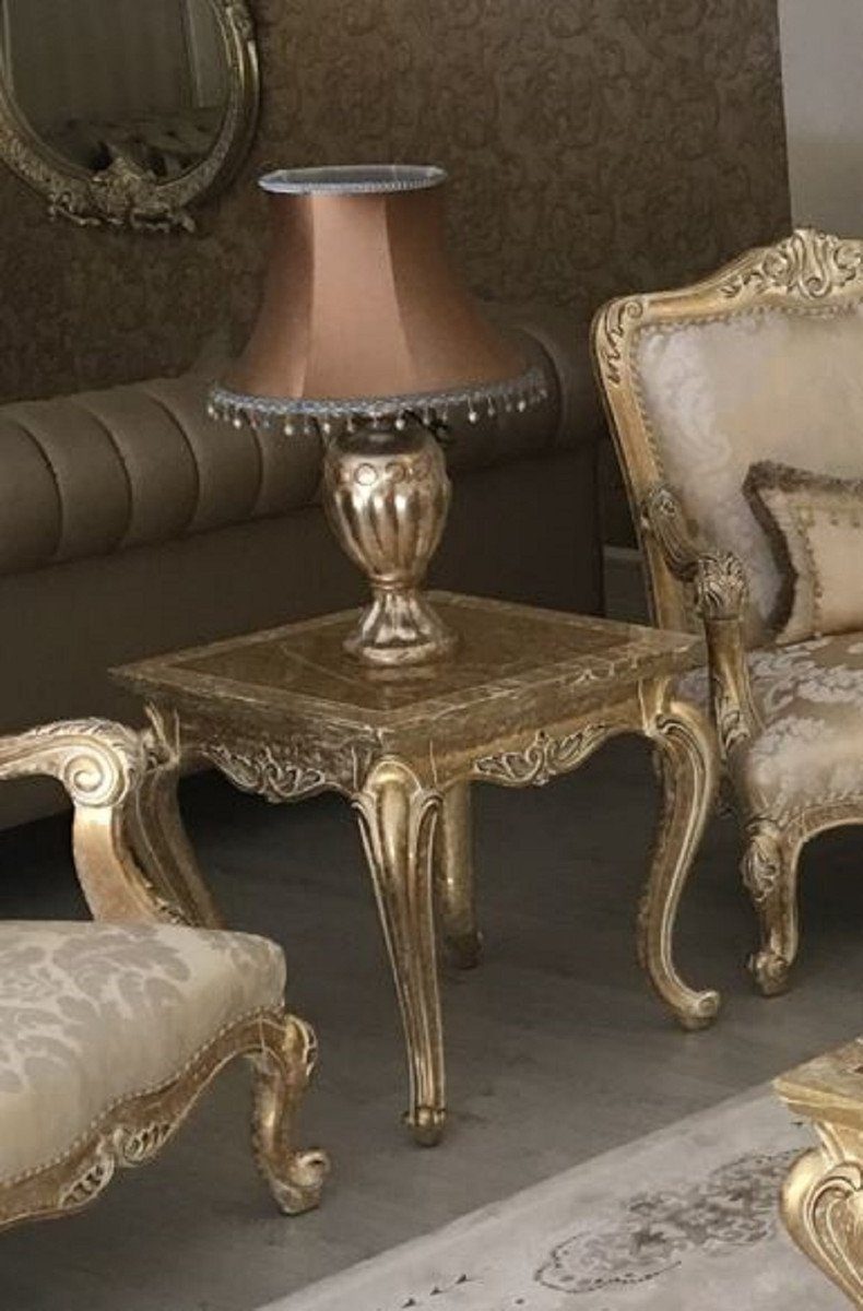 Casa Padrino Beistelltisch Luxus Barock Beistelltisch Antik Gold - Prunkvoller handgefertigter Tisch im Barockstil - Barock Möbel