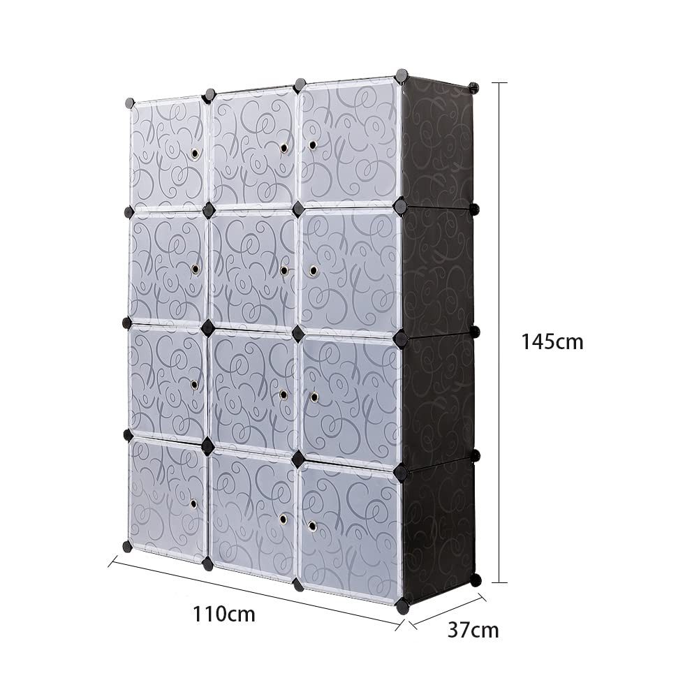 Mondeer Kleiderschrank Steckregal Staub- und Wasserabweisend, mit Tür, mit 2 Kleiderstange