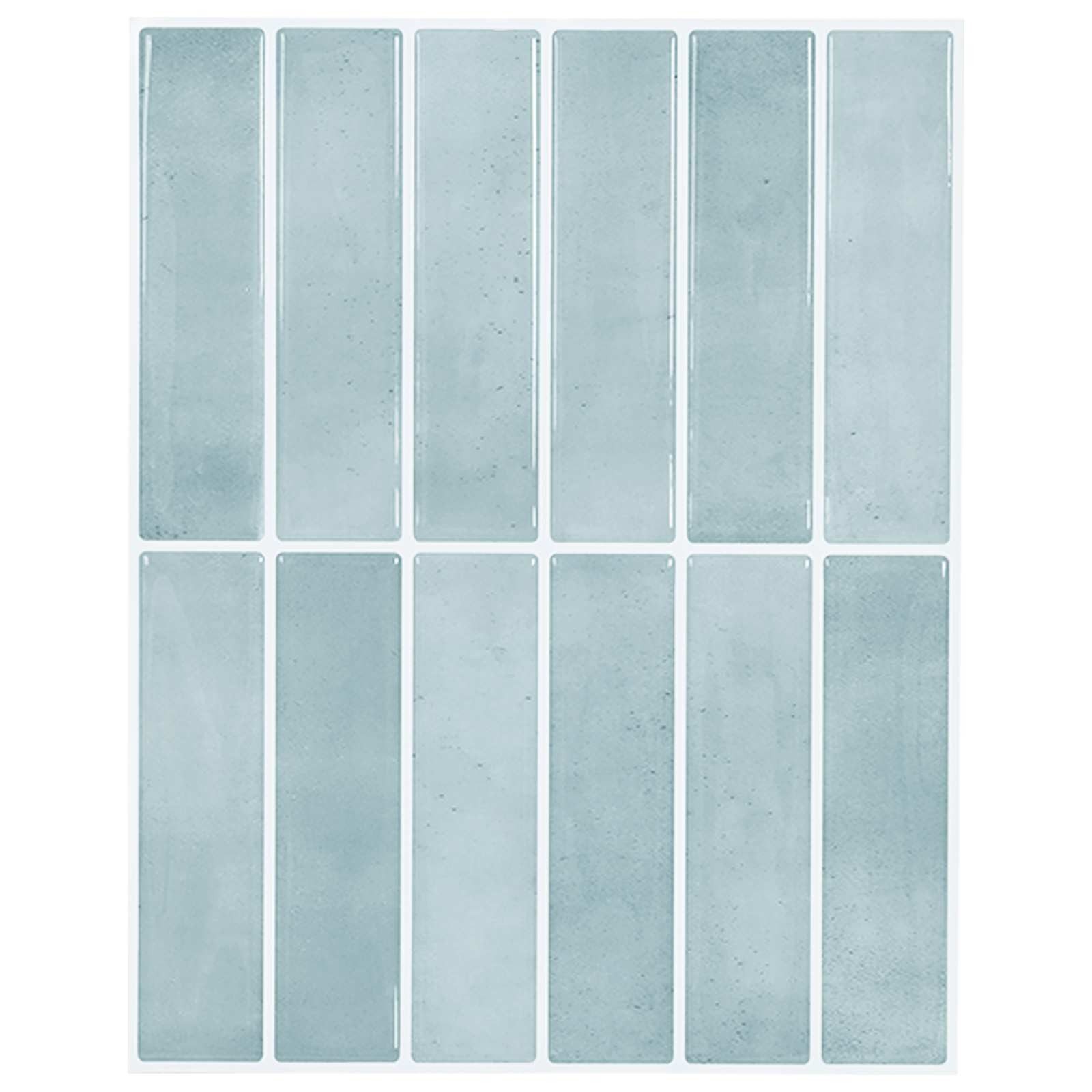 vidaXL Sticker Rechteckige Fliese 20 pcs Grau-Grün 29 x 23 x 0,08 cm, (20-tlg)