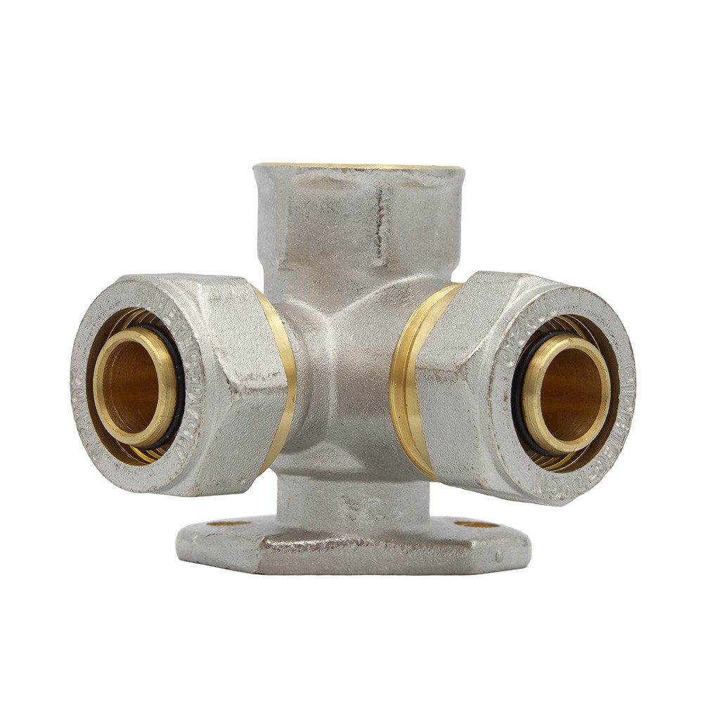 PipeTec Deutschland Gewindefitting Pipetec Wandwinkel Schraubfitting Wandscheibe 20mm 1/2 Zoll IG 90°