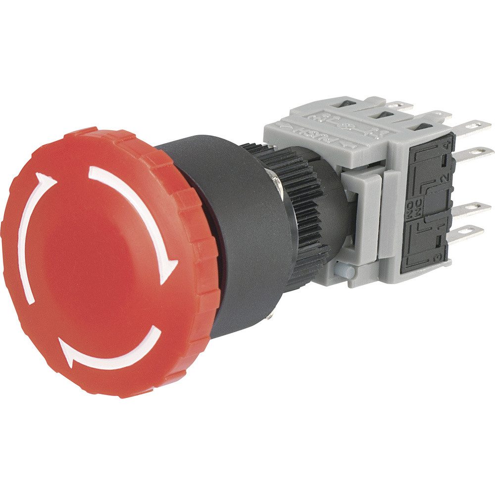 TRU COMPONENTS Schalter TRU COMPONENTS LAS1-BY-33TSA Not-Aus-Schalter 250 V/AC 3 A 3 Öffner, (LAS1-BY-33TSA)