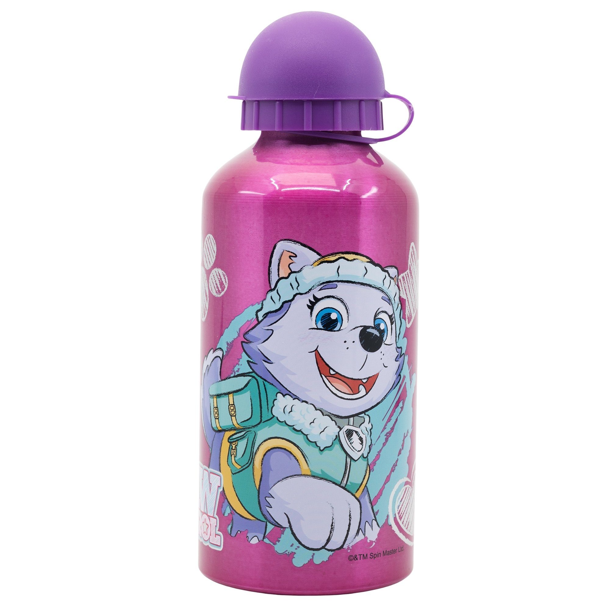 PAW PATROL Trinkflasche Kinder Lunchbox 2 Patrol Paw Alu, Everest teiliges Skye Brotdose Set, Kunststoff plus - Alu