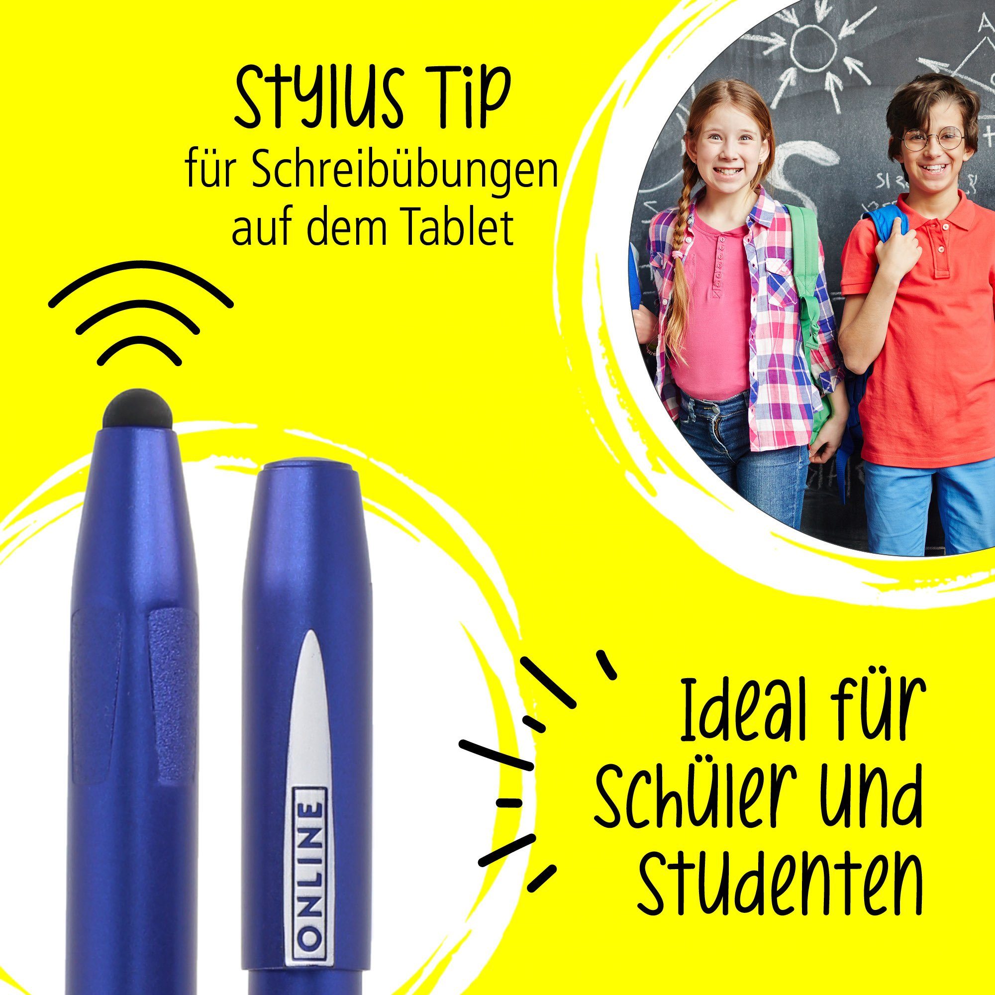 Online Rollerball ergonomisch, ideal Pen Blau Füller zum Anfängerfüller Starter, & Switch Schreiben-Lernen,