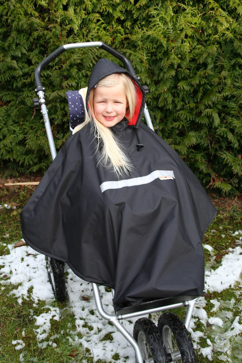 Fußsack Orgaterm Kinder-Poncho mit Nylon Fleece
