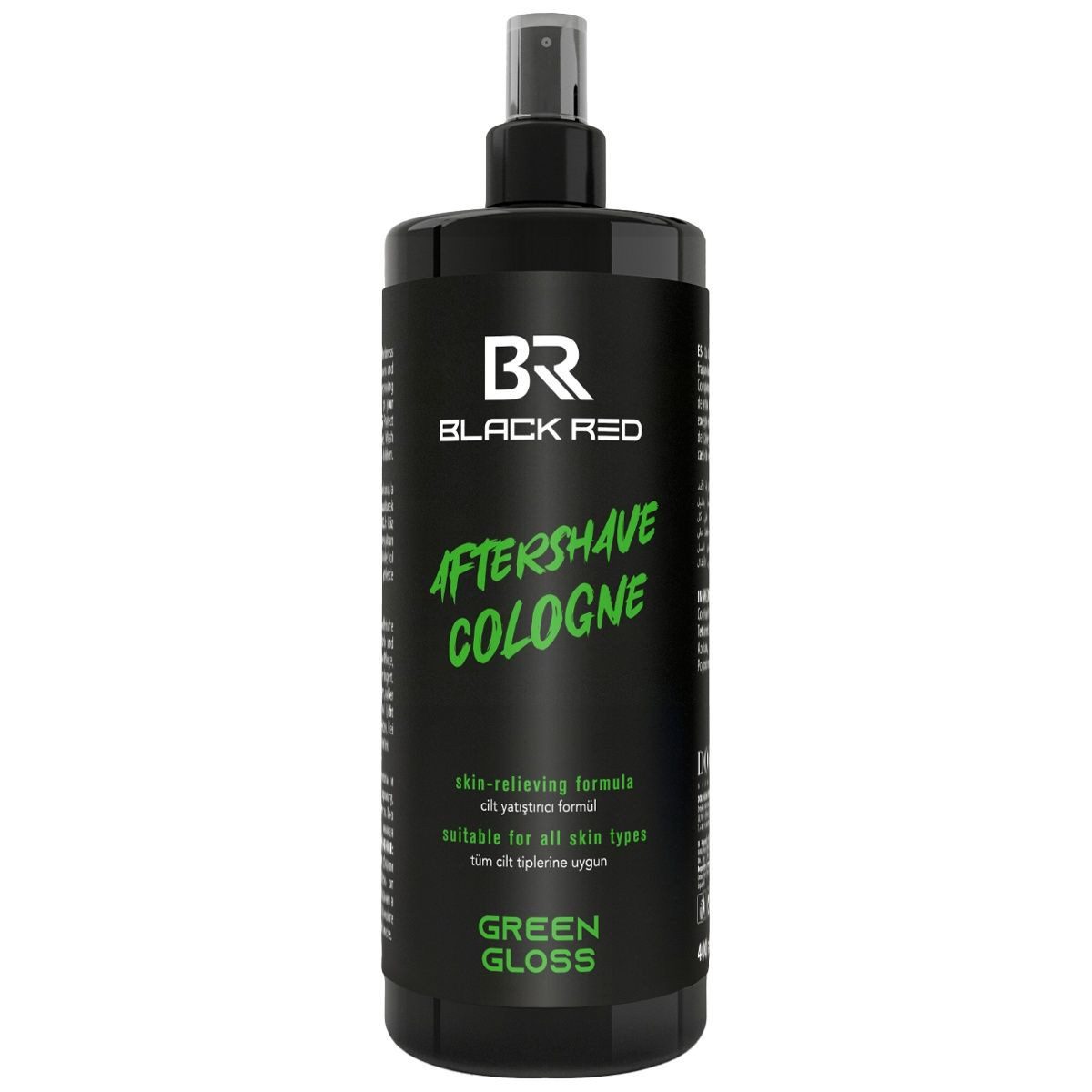 BLACK RED After-Shave BLACK RED Green Gloss After Shave Cologne 400 ml für Herren, 1-tlg., Hautberuhigende Formel