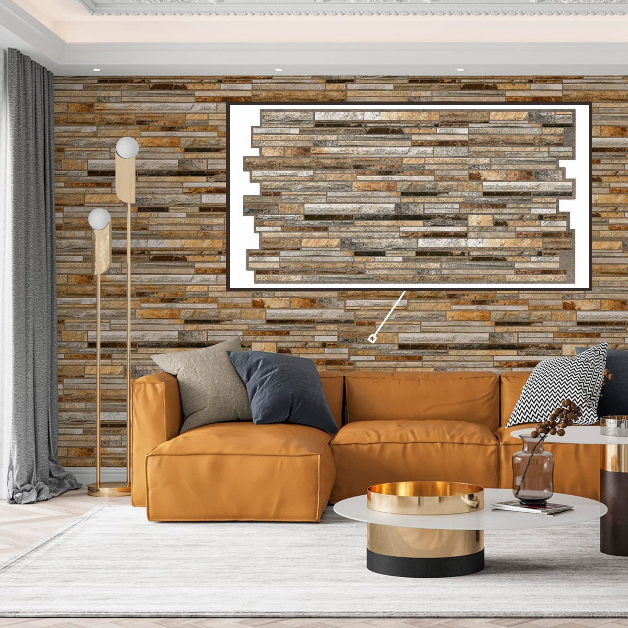 STM Company 3D Wandpaneel 3D-Wandpaneele PVC, Schiefer Optik, 1-20 Platten - 0.5-10 m², (10-tlg) Für Wohnzimmer, Küche & Bad, Einfache DIY-Montage