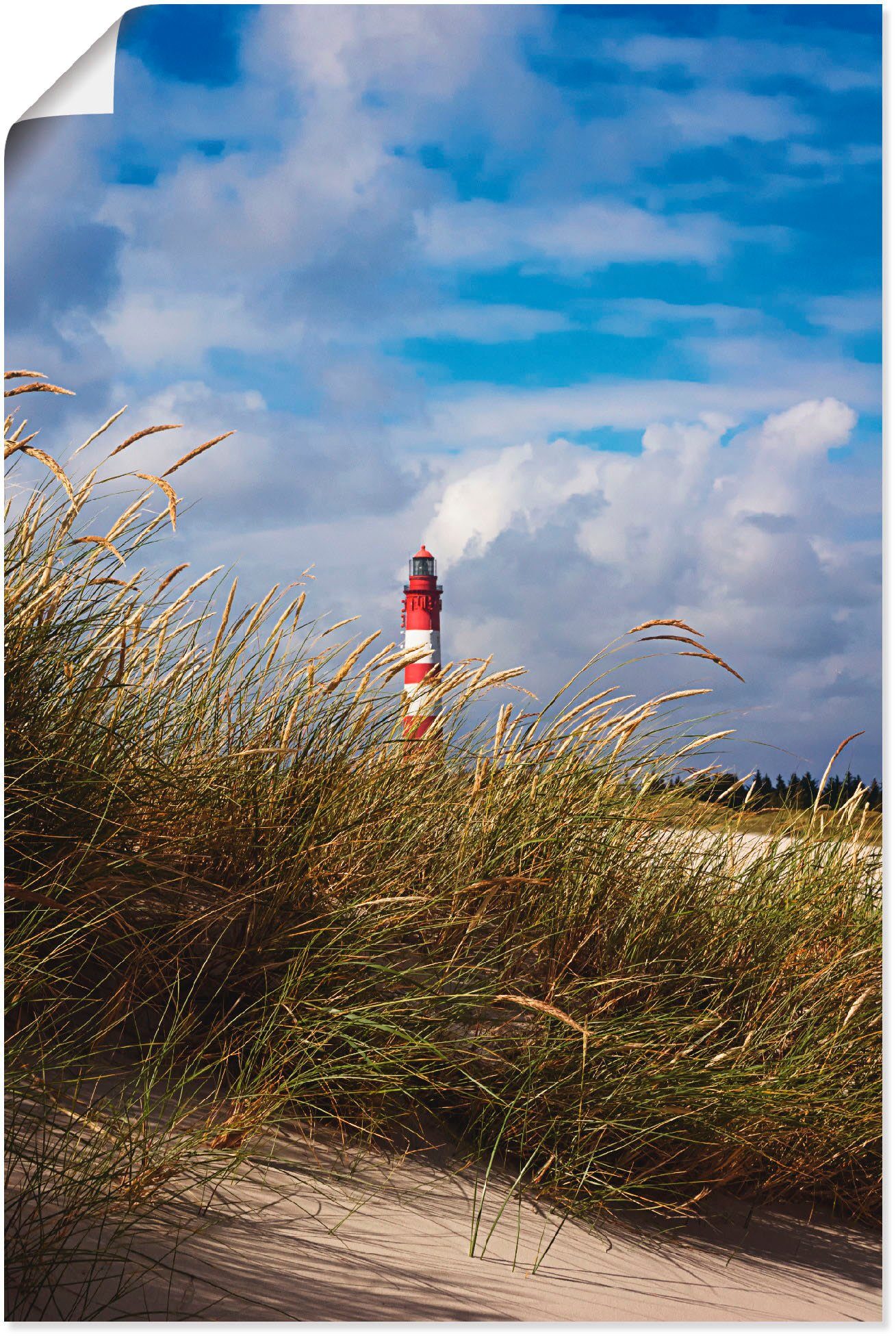 Artland Wandbild Sommerimpression Amrumer Leuchtturm, Gebäude (1 St), als Leinwandbild, Плакат in verschied. Größen