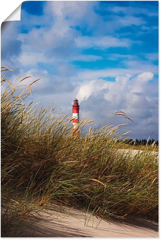 Artland Wandbild Sommerimpression Amrumer Leuchtturm, Gebäude (1 St), als  Alubild, Leinwandbild, Wandaufkleber oder Poster in versch. Größen