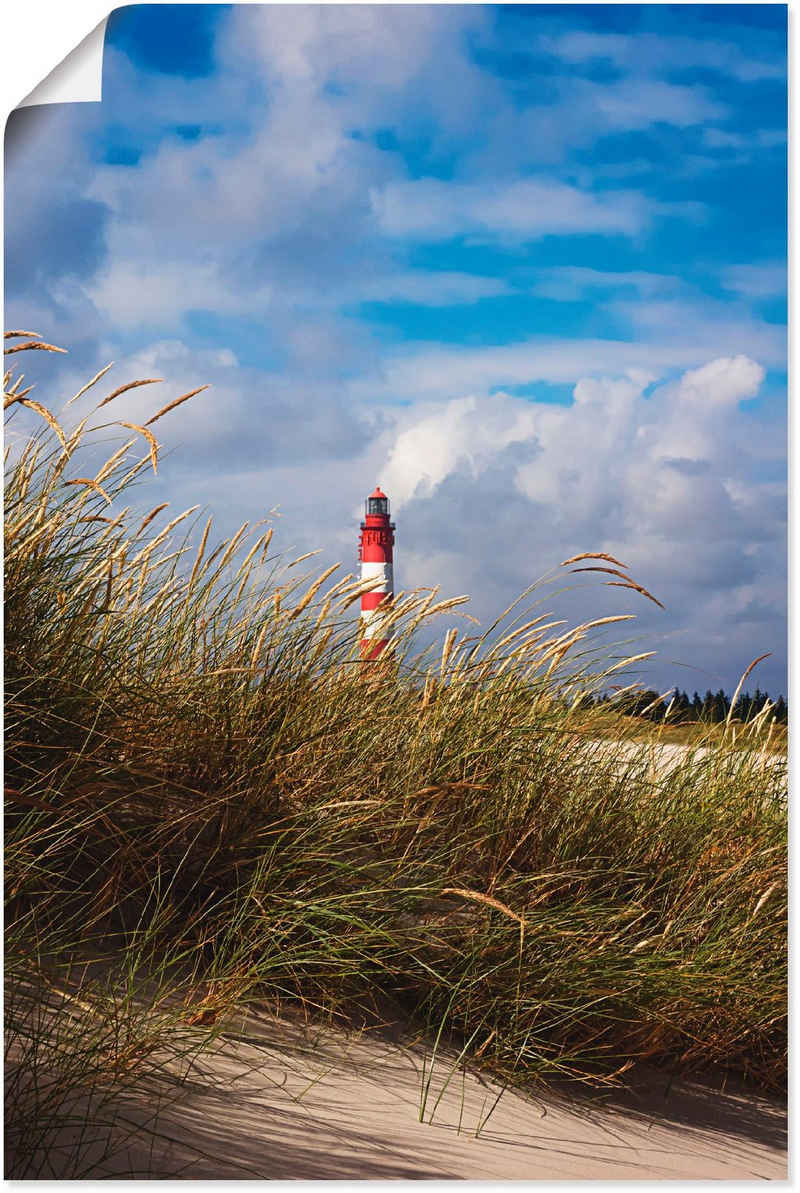 Artland Wandbild Sommerimpression Amrumer Leuchtturm, Gebäude (1 St), als Leinwandbild, Poster in verschied. Größen