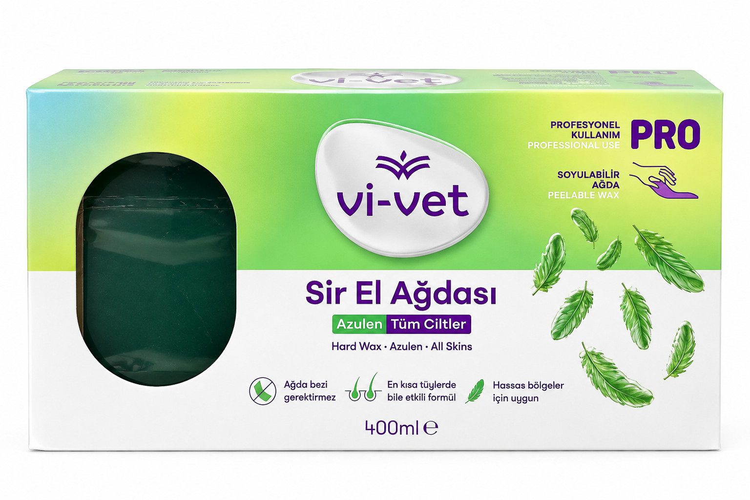 vi-vet Enthaarungswachs Heißwachs Haarentfernungswachs 400ml