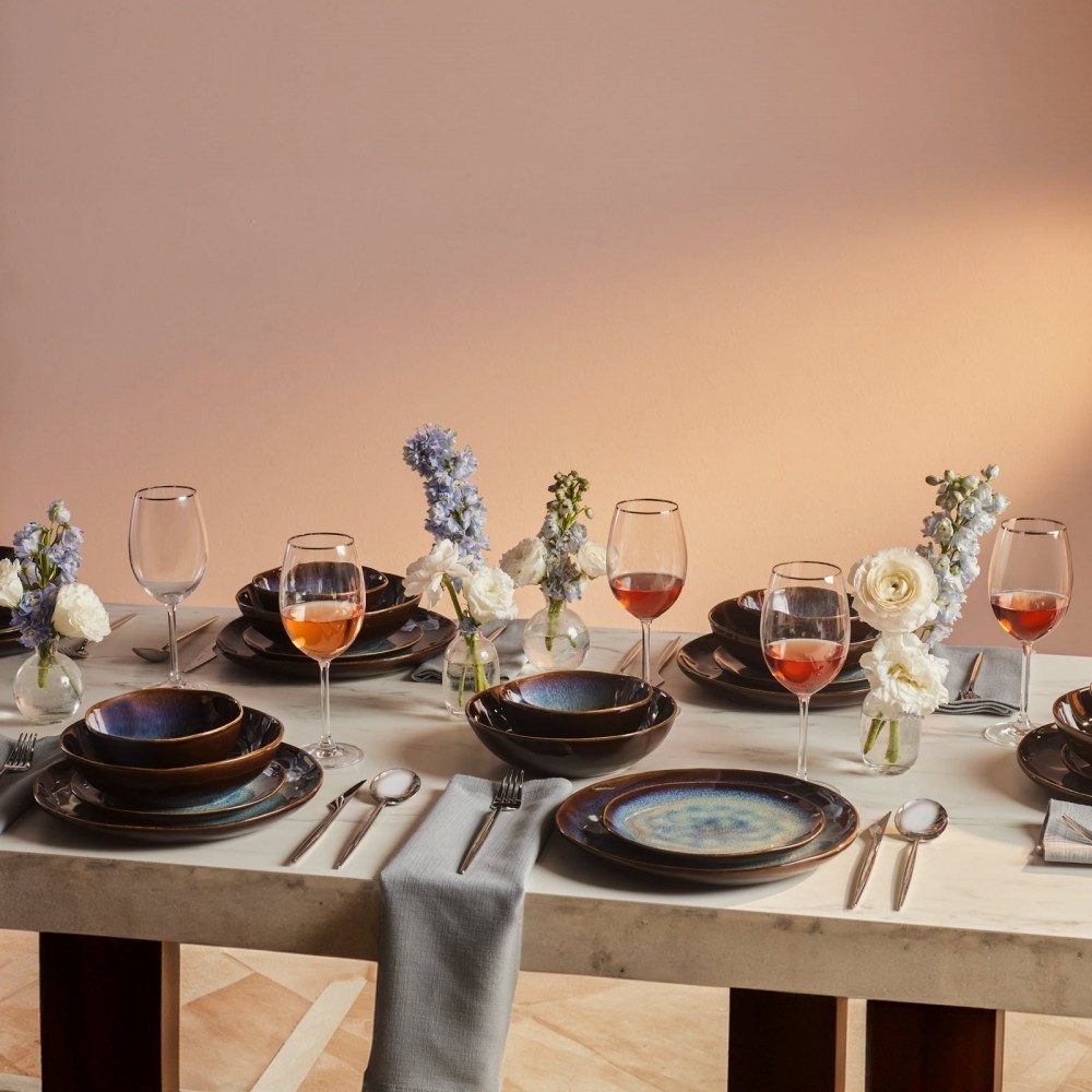 Karaca Geschirr-Set Karaca Leia 24tlg. Stoneware Service für 6 Personen