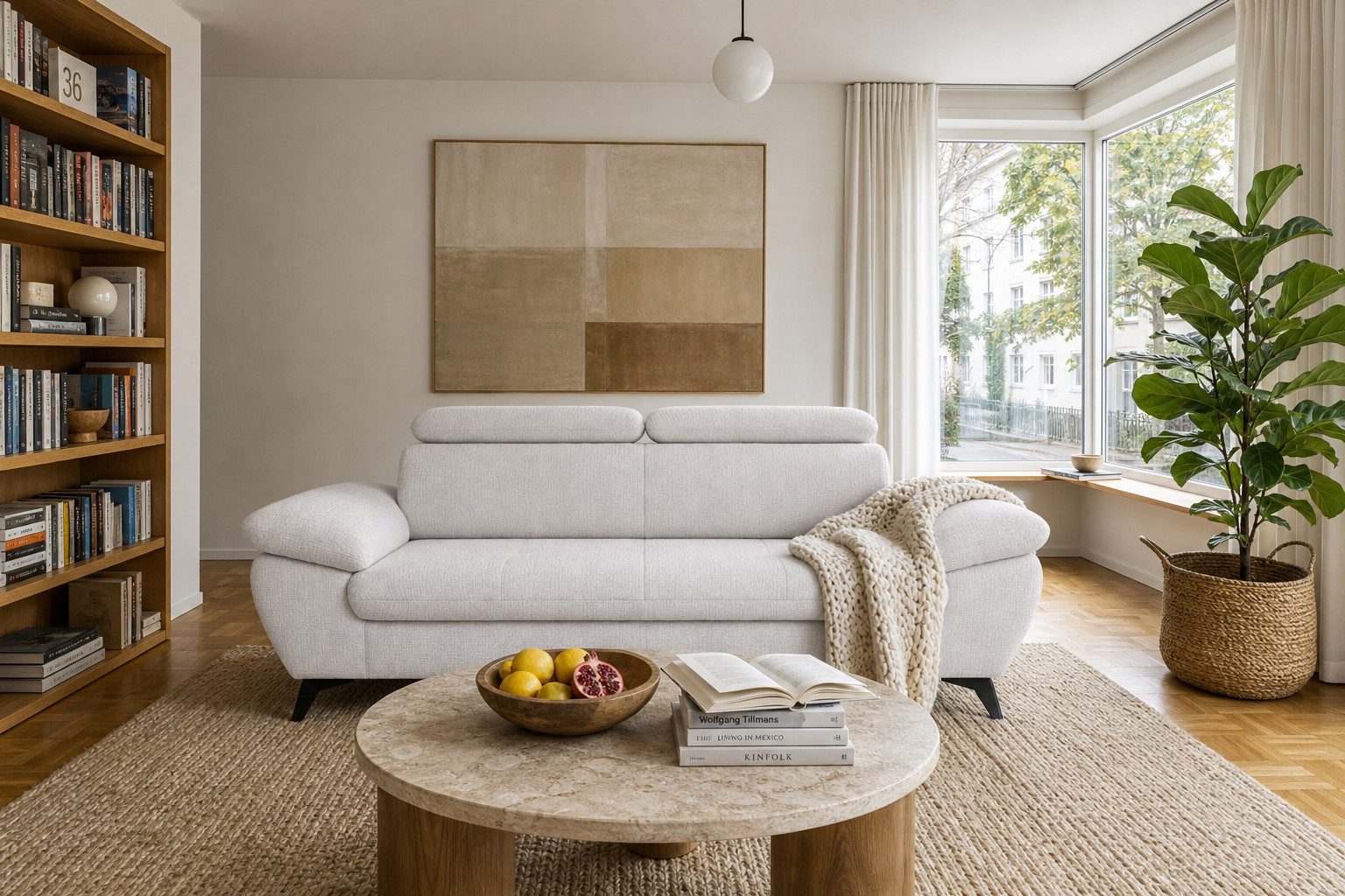 foamnova 3-Sitzer Karlstad, kompakt, komfortabel, Maße B 215 x T 100 x H 84 cm, Verschraubter Holzrahmen & Kaltschaum, langlebig