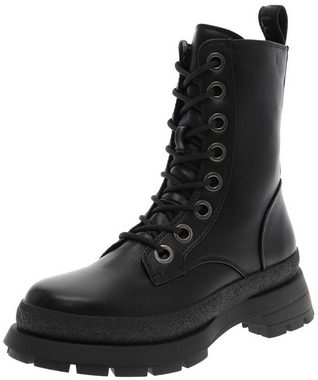 Buffalo SCARLET Schwarz Stiefelette Veganer Damen Schürstiefel